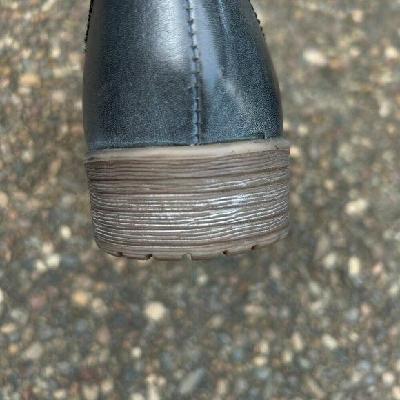 Roan by Bedstu Date Bluish Gray Leather Double Buckle Tall Shoes Size 8.5 - Picture 13 of 16